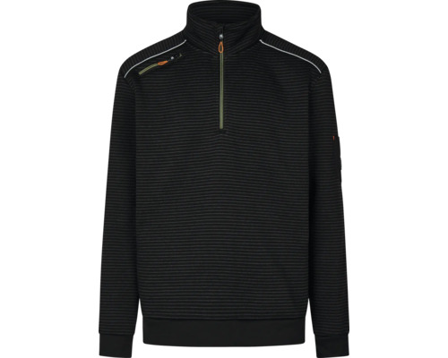 Langarmshirt mit Reißverschluss und Stehkragen