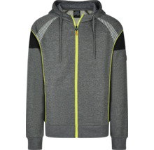 Grauer Kapuzenpullover mit Reißverschluss