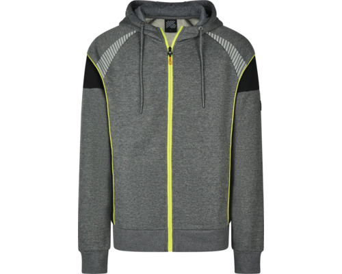 Grauer Kapuzenpullover mit Reißverschluss