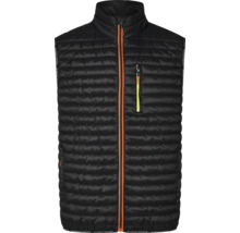 Schwarze Steppweste mit durchgehendem Reißverschluss für Herren