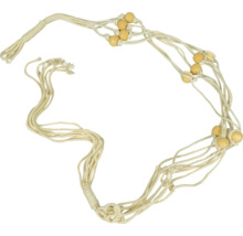 Pflanzenampel aus Seil mit Holzperlen