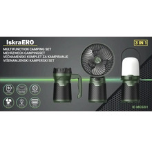 Iskra ERO Multifunktions Camping Set, bestehend aus einer Lampe, einem Ventilator und einem Campingtasse