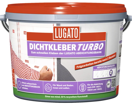 Eimer Lugato Dichtkleber Turbo zum schnellen Kleben von Abdichtungsbahnen