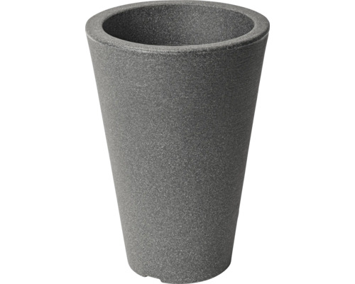Grauer Blumentopf aus Kunststoff