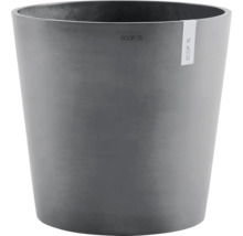 Runder Pflanztopf von ECOPOTS in Grau mit matter Oberfläche.