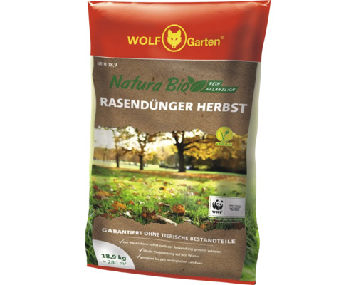 Wolf Garten Natura Bio Rasendünger Herbst, 18,9 Kilogramm Packung