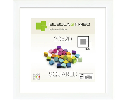 Bilderrahmen Holz Natural weiß Rahmen eckig 20x20 cm Bubola und Naibo Bilderrahmen, 20x20 cm, mit FSC Siegel