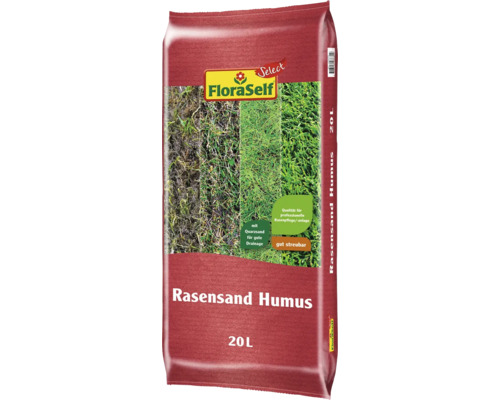 FloraSelf Rasensand Humus im 20 Liter Sack
