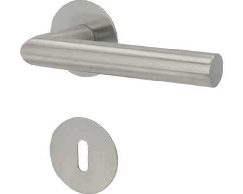 Türdrücker aus Edelstahl mit Rosette