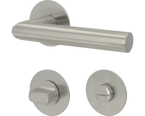 Türbeschlag-Set aus Edelstahl mit Griff und Rosetten