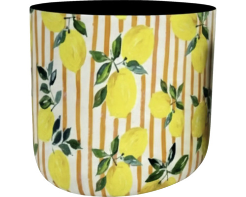 Übertopf mit Zitronenmuster