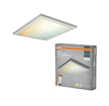 Osram Smart Planon Plus 30x30 tunable white Deckenleuchte und Produktverpackung