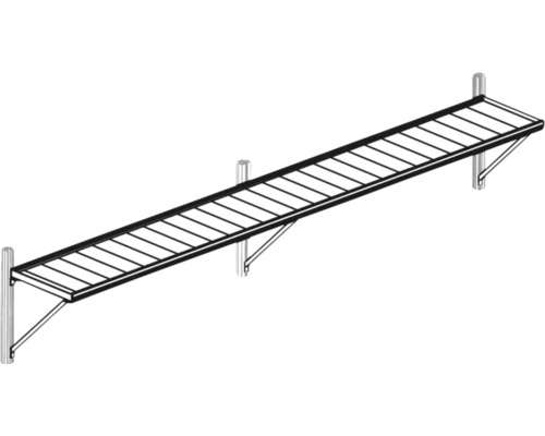 Regalboden mit Halterung zur Wandbefestigung