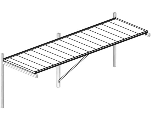 Regalboden mit Trägern zur Wandmontage