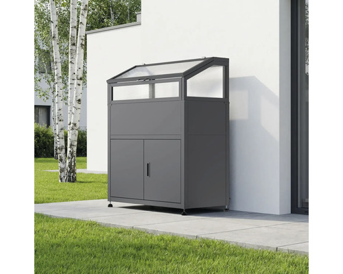Hochbeet mit Schrank für den Außenbereich