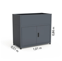 Unterschrank mit zwei Türen und den Maßen 1,01 m x 0,51 m x 0,86 m