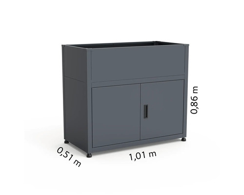 Unterschrank mit zwei Türen und den Maßen 1,01 m x 0,51 m x 0,86 m