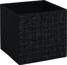 Schwarzer Textil-Faltkarton zur Aufbewahrung