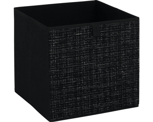 Schwarzer Textil-Faltkarton zur Aufbewahrung