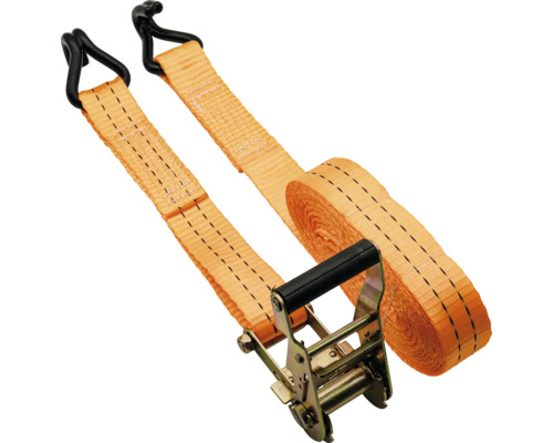 Spanngurt mit Ratsche und Haken zur Ladungssicherung