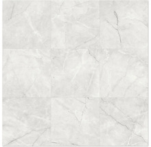 Neun helle Fliesen mit Marmoroptik