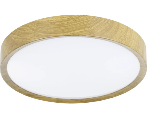 Runde Deckenleuchte mit Holzoptik