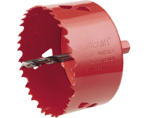 Lochsäge Wolfcraft Bi-Metall Ø 86 mm Lochsäge mit Zentrierbohrer