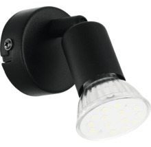 Schwarze Wandleuchte mit LED-Lampe