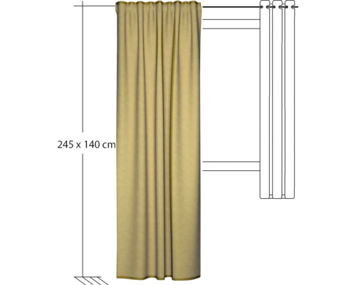 Gardine, 245 mal 140 Zentimeter