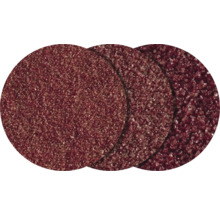 Drei Schleifscheiben mit unterschiedlicher Körnung