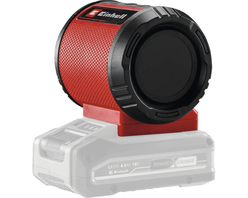 Einhell Akku-Baustellenradio auf einem Power X-Change Akku