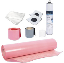 Abdichtungsset mit Dichtmanschette, Dichtband, Dichtecken und Sprühprimer