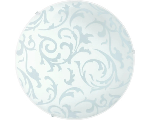 Runde Deckenleuchte mit floralem Muster
