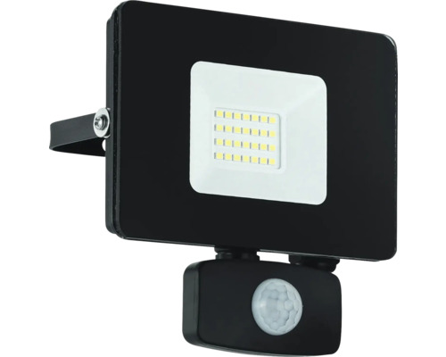 Schwarzer LED-Strahler mit Bewegungsmelder