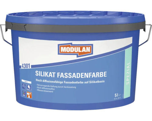 Eimer Silikat Fassadenfarbe, 5 Liter
