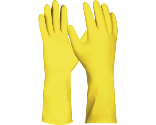 Gelbe Gummihandschuhe