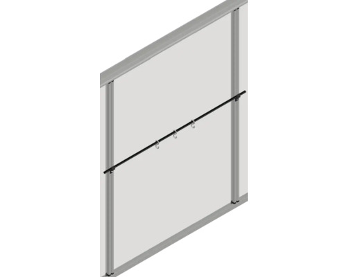 Sichtschutzwand mit Kleiderstange und Haken