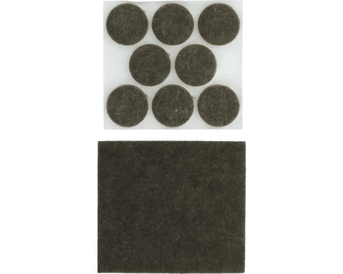 Möbelgleiter aus Filz, selbstklebend, in runder und eckiger Form