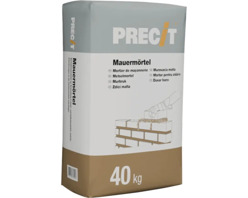 Sack Mauermörtel mit 40 Kilogramm Inhalt