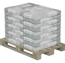 Palette mit Säcken mit Fertigmischbeton