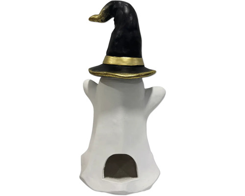 Dekorative Geisterfigur mit Hexenhut für Halloween