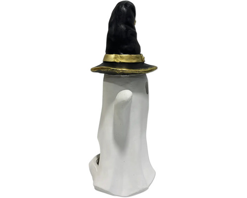 Geistfigur mit Hexenhut als Halloween Dekoration