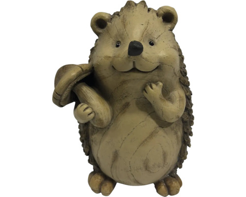 Igel Gartenfigur mit Pilz