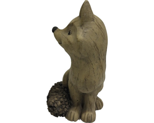 Dekorative Gartenfigur eines sitzenden Fuchses