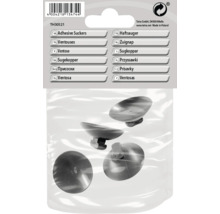 Haftsauger Set mit 4 Stück in einer Verpackung.