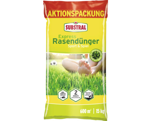 Substral Express Rasendünger Sport und Spiel im 15 Kilogramm Sack, Aktionspackung