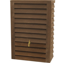 Regentonne in Holzoptik mit Zapfhahn, rechteckig, braun