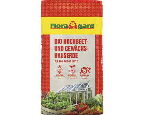 Floragard Bio Hochbeet- und Gewächshauserde Sack für eine reiche Ernte