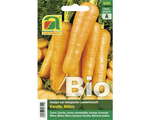 Karotten Saatgutpackung für biologischen Anbau
