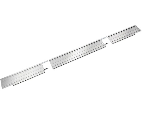 Rasenkante aus Metall, dreiteiliges Set mit Stecksystem für die Beetumrandung.